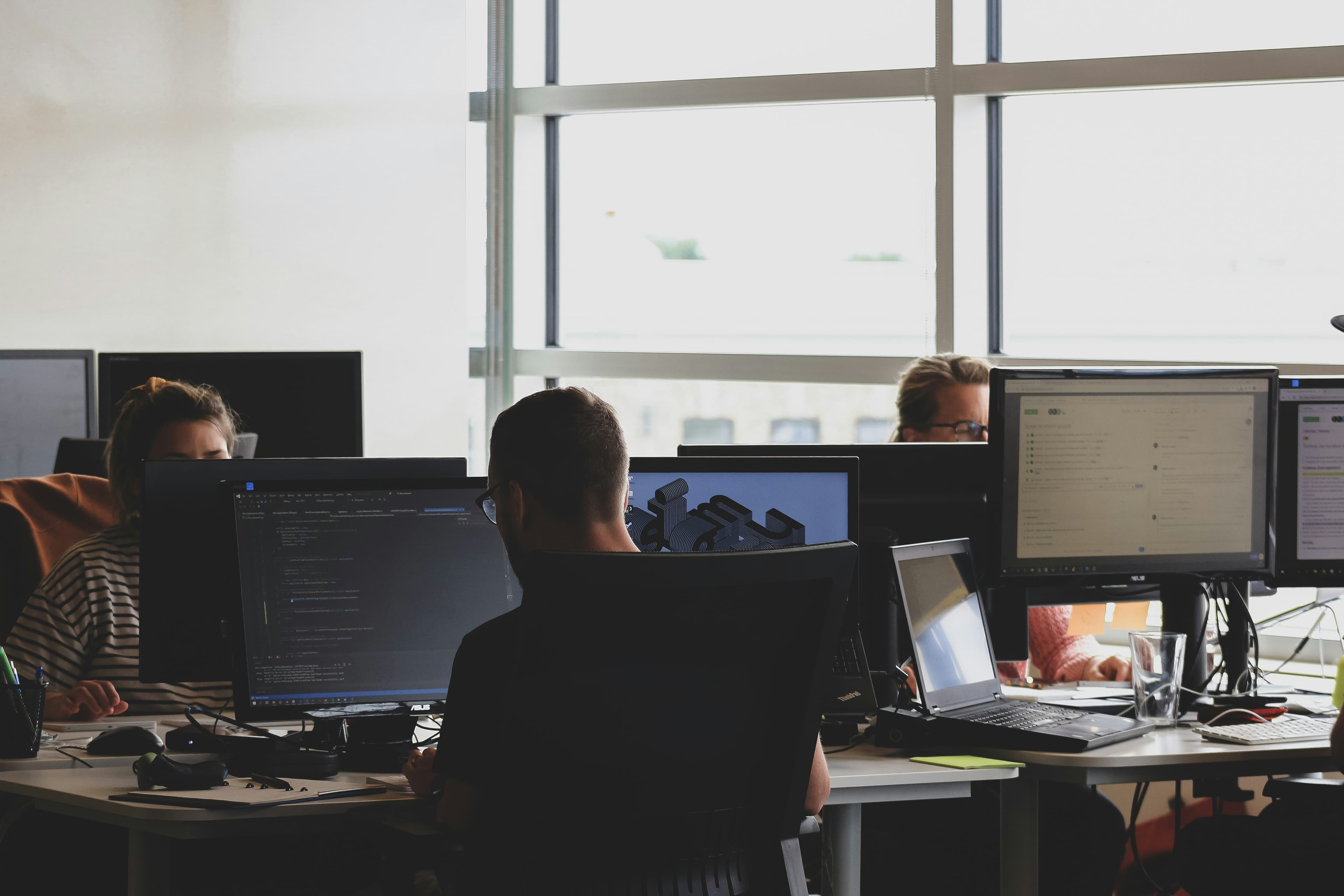 MindsEngine team working on AI solutions